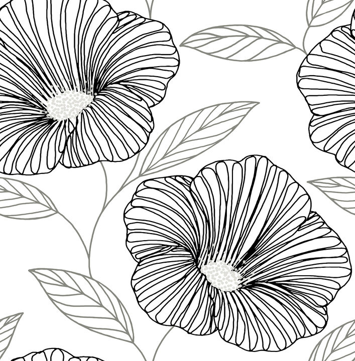 Mythic Black Floral Wallpaper