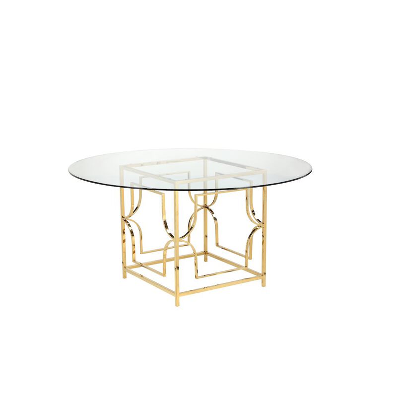 Pangea Home Z-Edward Dining Table Gold