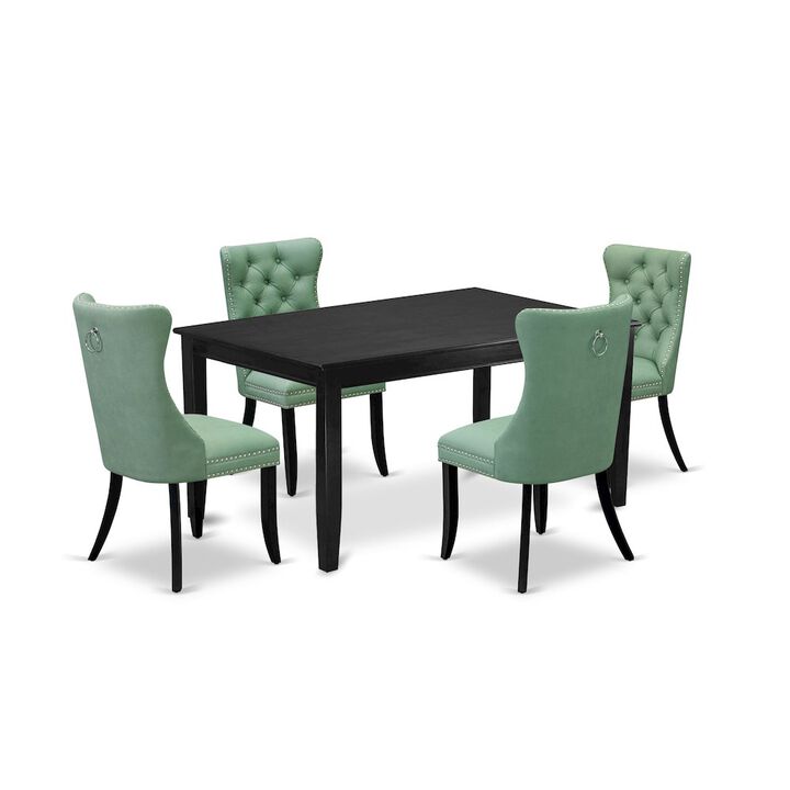 5 Piece Kitchen Table & Chairs Set Contains a Rectangle Dining Table
