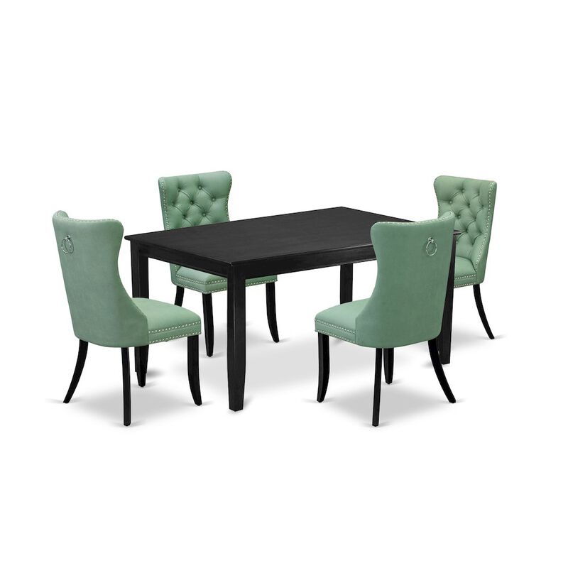 5 Piece Kitchen Table & Chairs Set Contains a Rectangle Dining Table