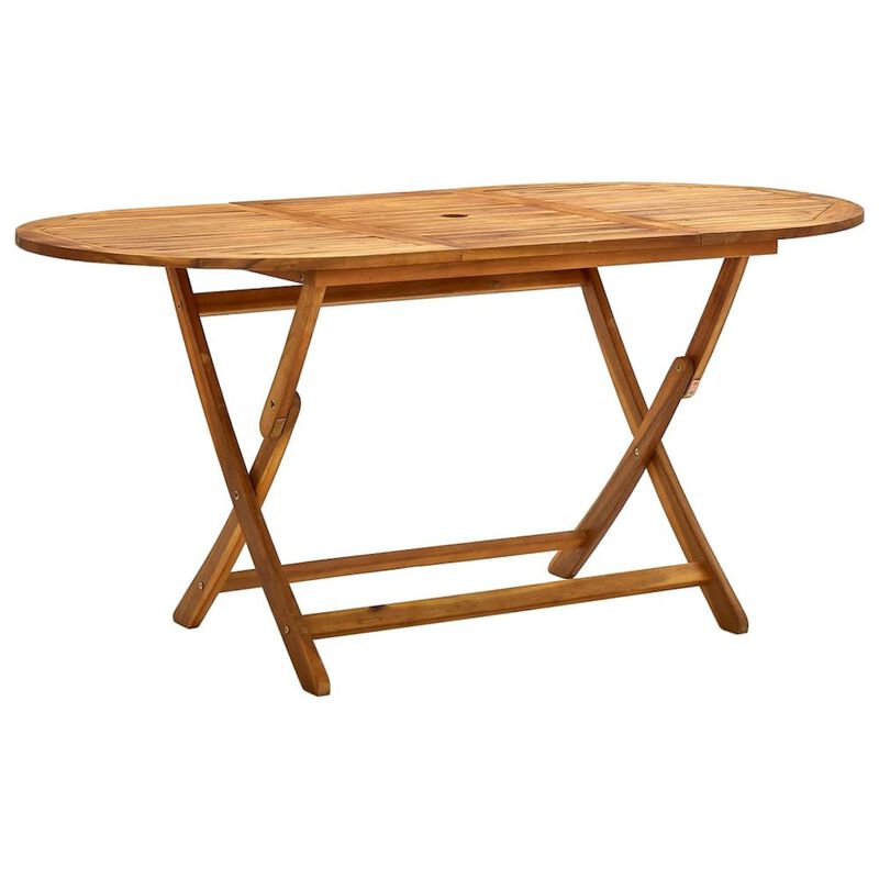 Garden Table Teak Solid Acacia wood Medium Foldable