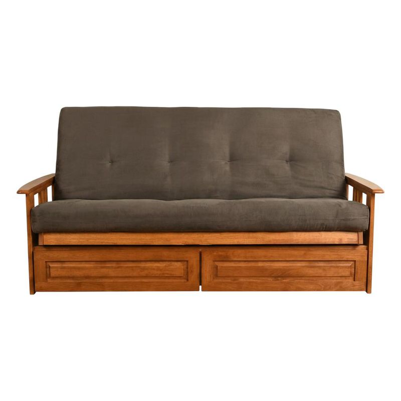 Phoenix Frame-Barbados Finish-Suede Gray Mattress-Storage Drawers image number 0