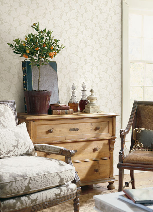 Robert Off White Clover Wallpaper (Set of 2)
