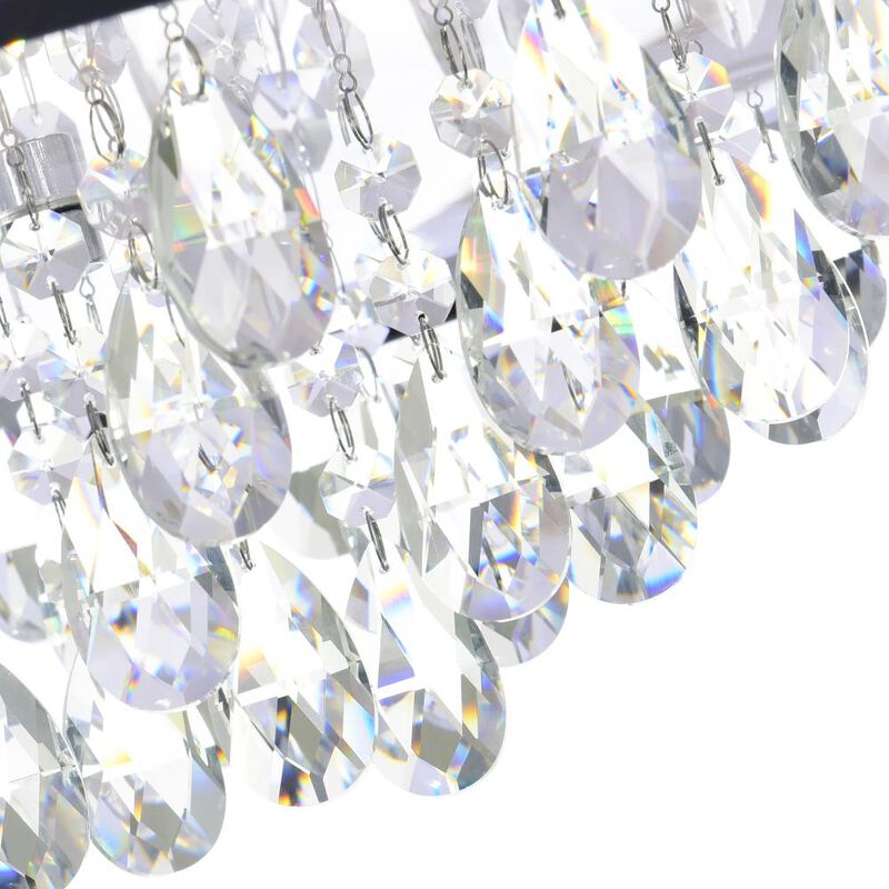 Dash 4 Light Drum Shade Flush Mount With Chrome Finish