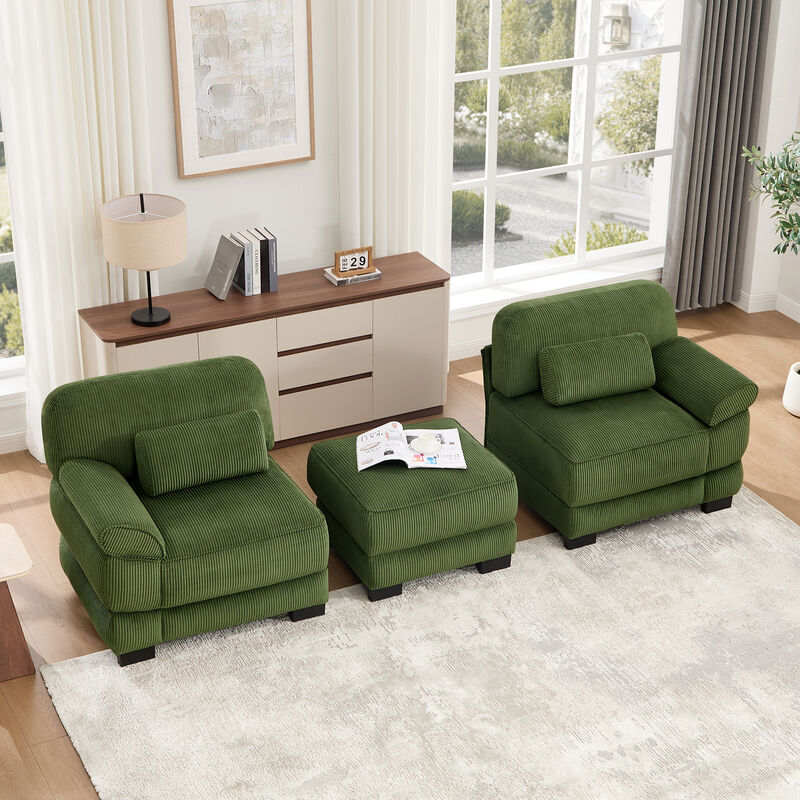 Rongir 2-Seater Sofa with Ottoman image number 2
