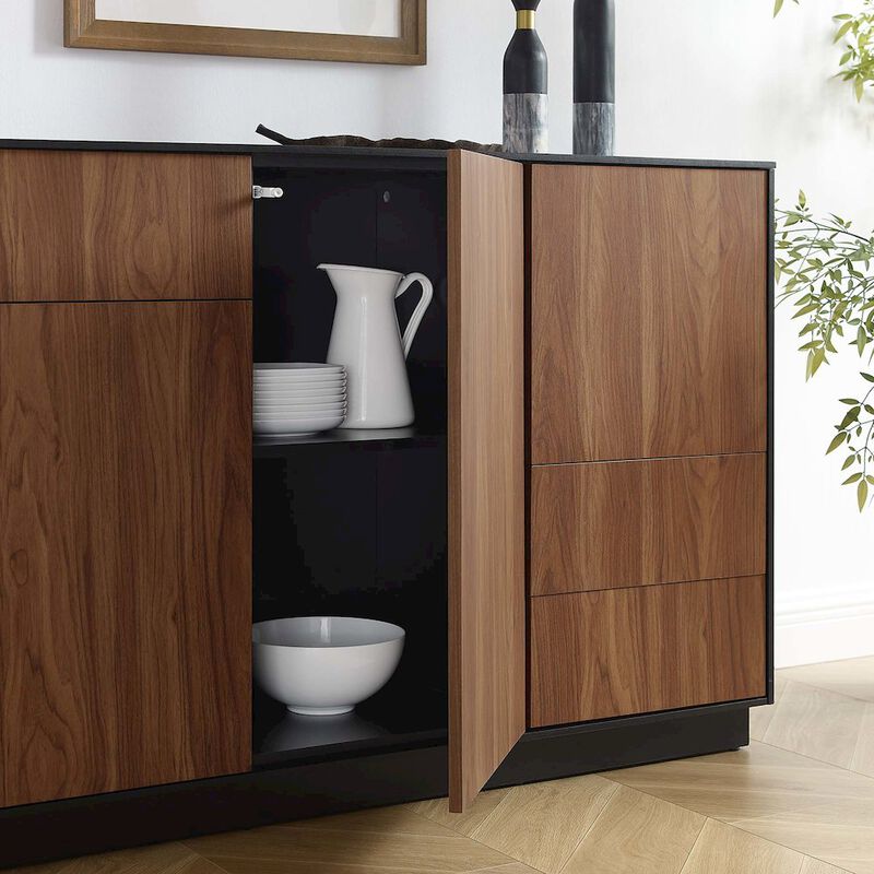 Modway EEI-6597-BLK-WAL Holden 47&rdquo; Sideboard, Black Walnut image number 9