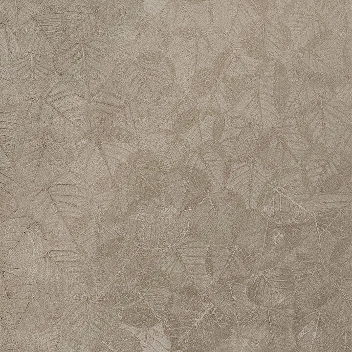 Luminous Leaf Collage on Foil with Ultra Fine Emboss Wallpaper