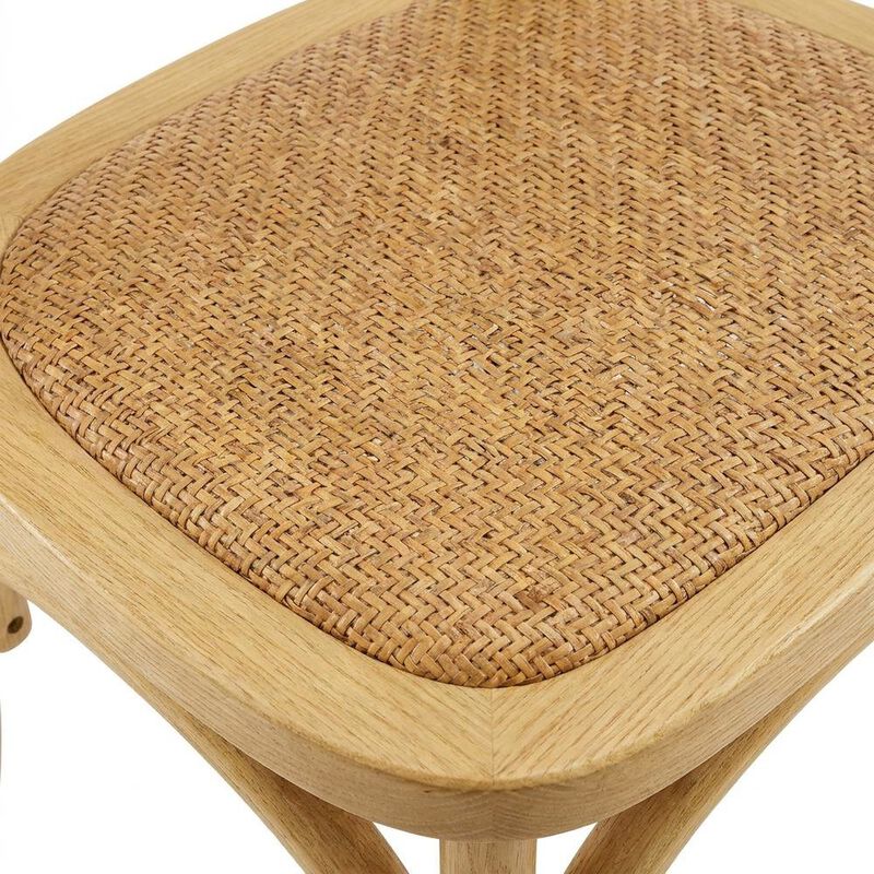 Wooden Dining Side Chairs for Dining Room, Natural, Set of 4 image number 4