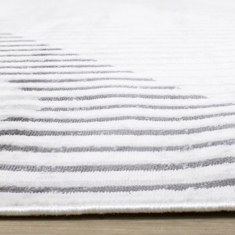 Novelle Home Washable Distressed Brown Cream Indoor Area Rug, 5'3 x 7'7 image number 3