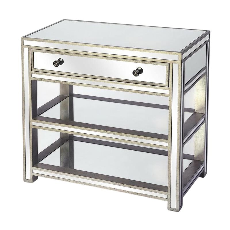 Butler Specialty Miranda Mirrored Console Table, Gold, Silver image number 0