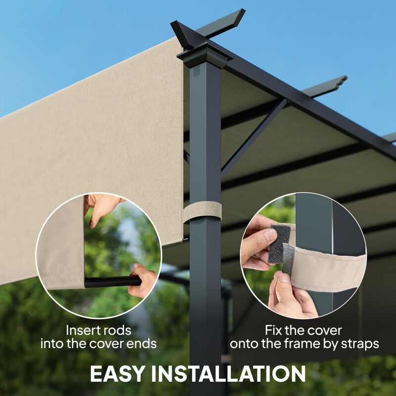 Hivvago 2 Pcs Pergola Shade Cover for 10x12 Pergola image number 5