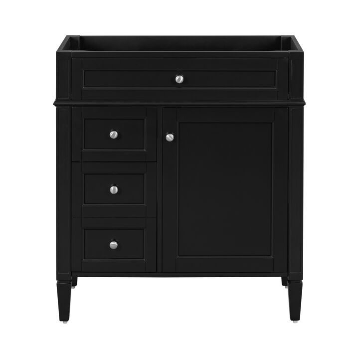 ELEMENT ACE 30 Inch Freestanding Bathroom Vanity Without Top Sink, Sturdy Bathroom Storage Cabinet with Multiple Drawers and Adjustable Shelf for Bathroom Organization
