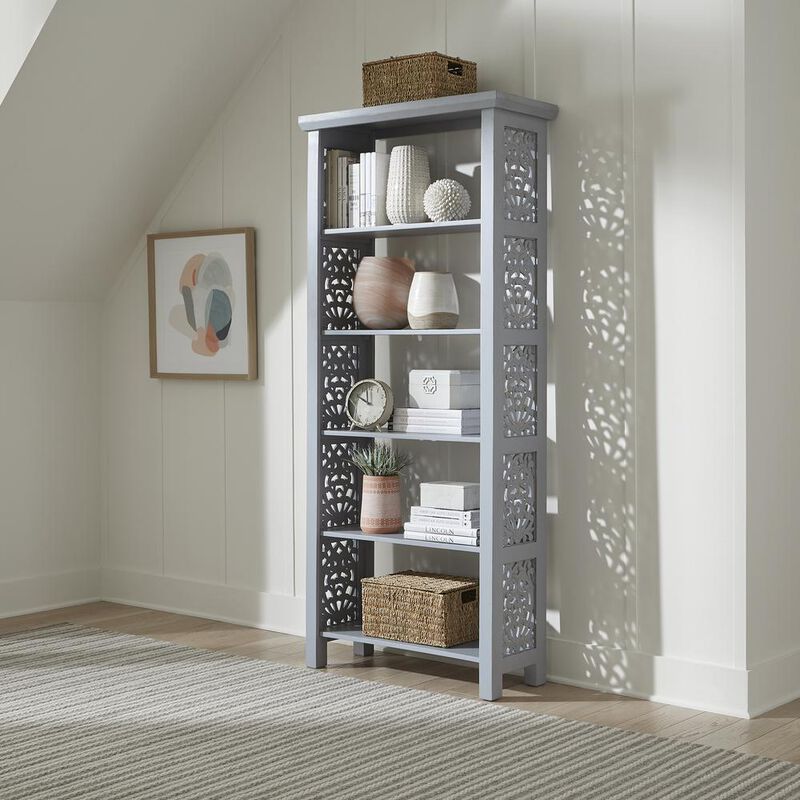 Liberty Furniture Trellis Lane Accent Bookcase in Weathered image number 2