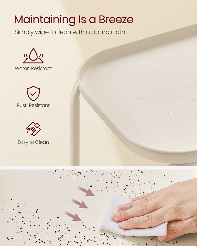 Storage Coffee Table with Metal Frame &ndash; 2-Tier Design with Functional Tray Top for Compact Spaces