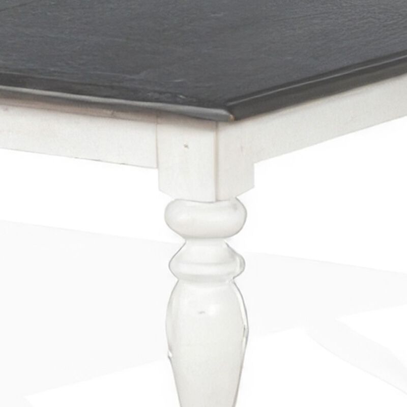 Orso Dining Table, White Mindi Wood, Rectangular Extendable 60-84 Inch