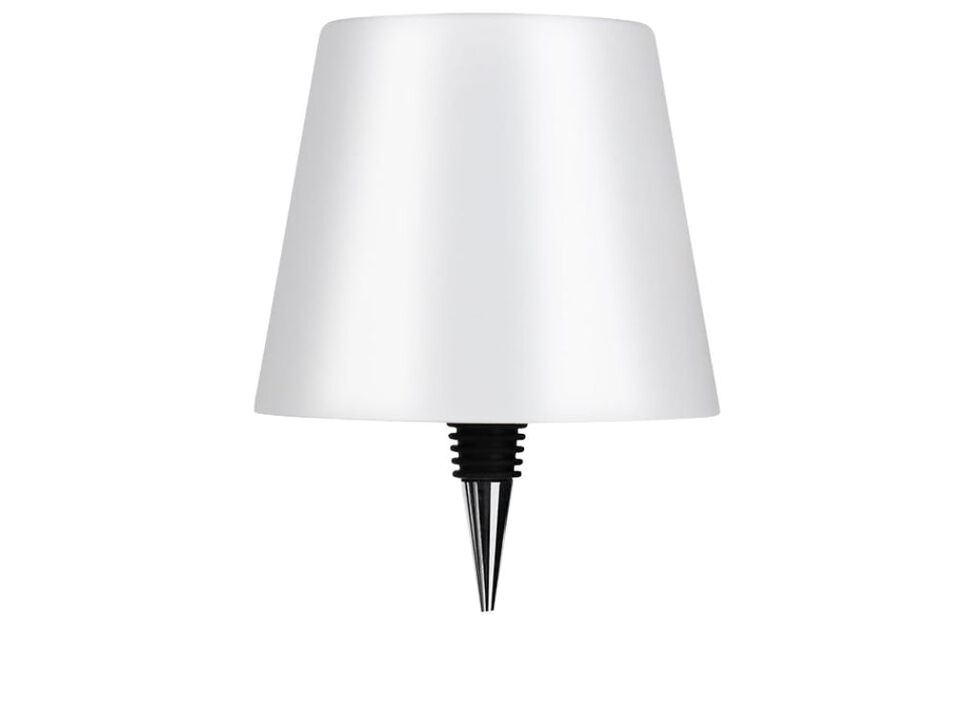 8 inch Metal Base Table Lamp with Glass Shade