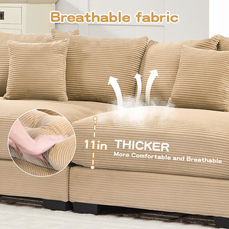 Meksik Oversized Cloud U‑Shape Modular Sectional Sofa image number 6