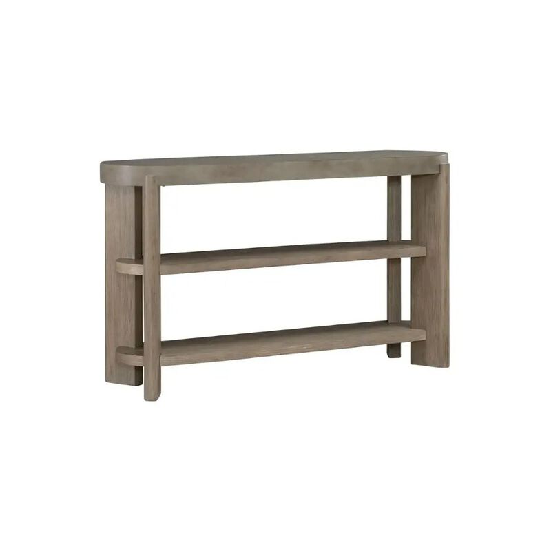 Liberty Furniture Affinity Sofa Table for Living Room - Dusty Taupe Faux Concrete Tops image number 6
