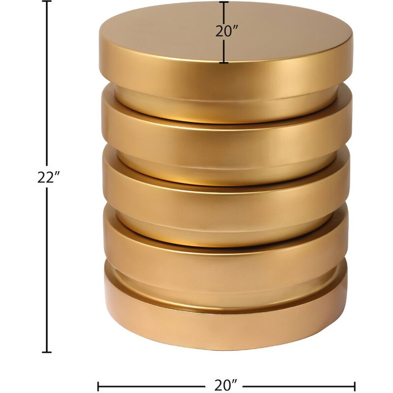 Meridian Furniture Levels Brushed Gold End Table