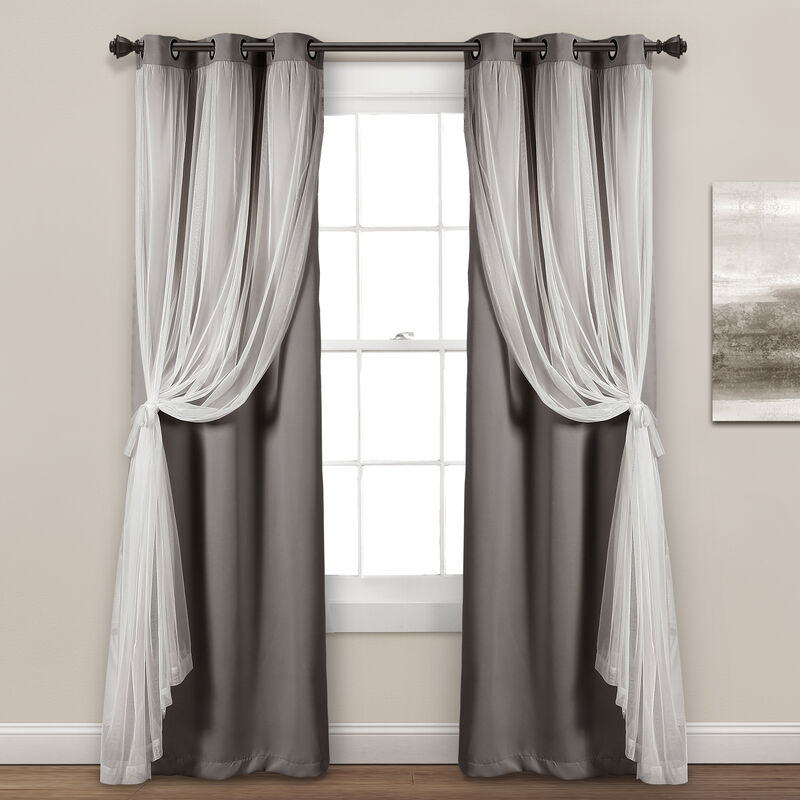 Lush Décor Grommet Sheer Panels With Insulated Blackout Lining image number 3