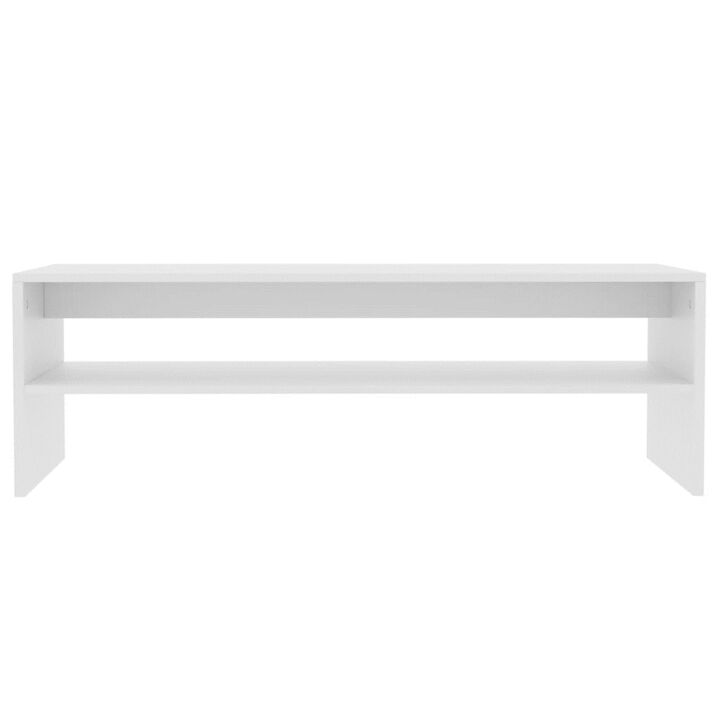 vidaXL Coffee Table White 39.4"x15.7"x15.7" Chipboard