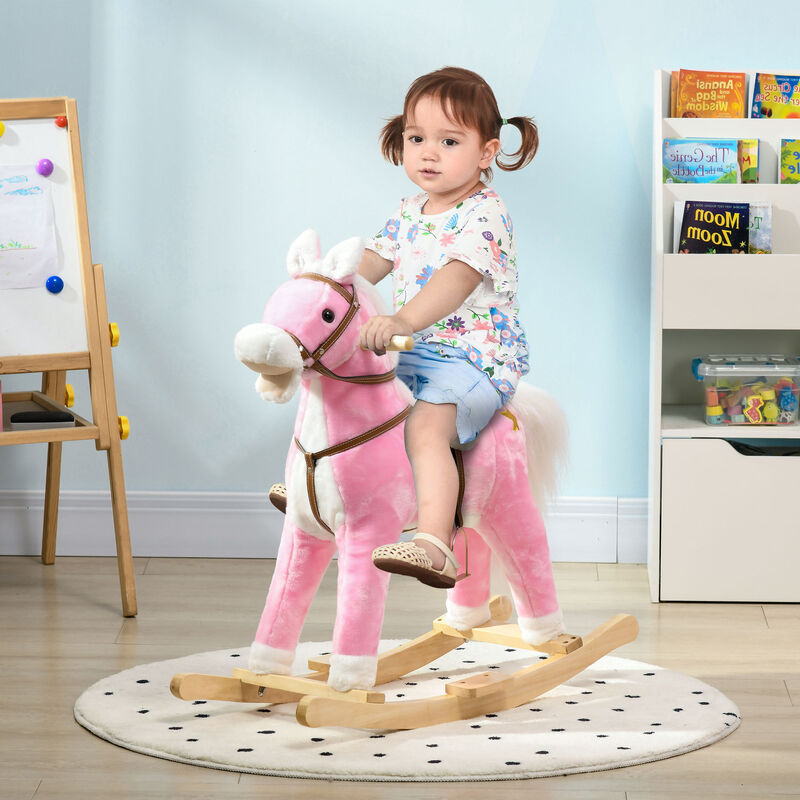 BreeBe Plush Rocking Horse with Sound for Toddlers image number 1