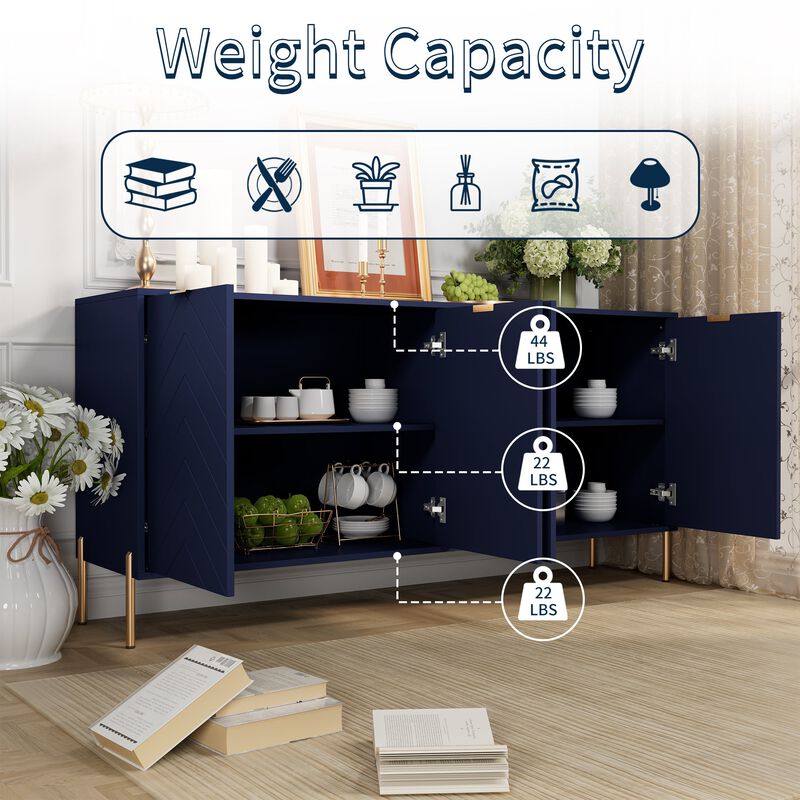 4-Door Accent Cabinet More Large Storage Cabinet