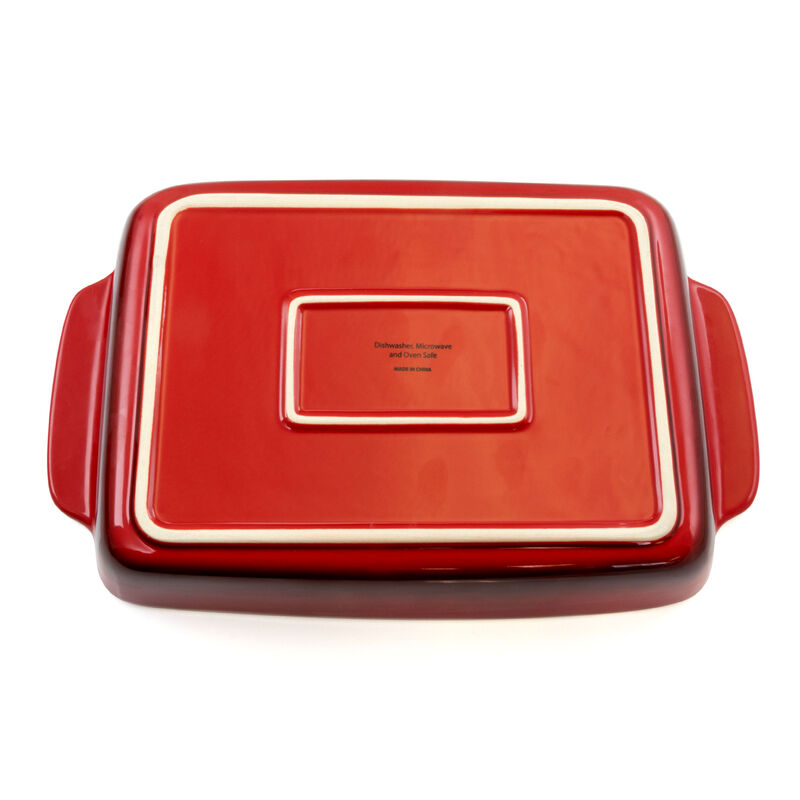 Crock Pot Artisan 4 Quart Stoneware Bake Pan in Red