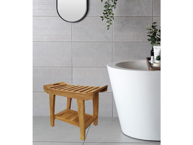 Teak Ramiroya Shower Stool