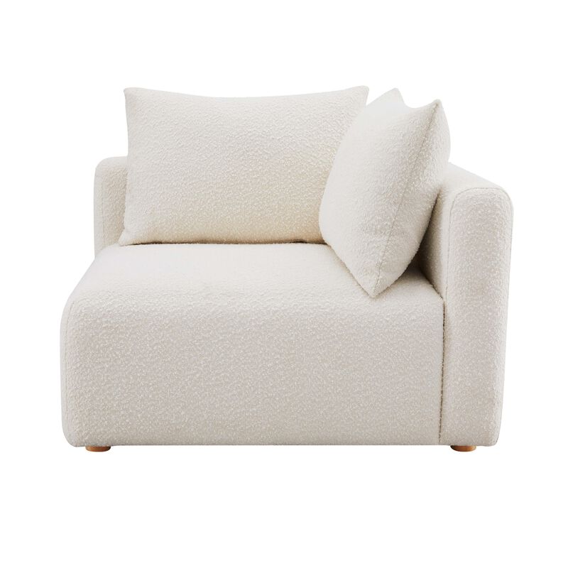 Hangover Cream Linen Modular Corner Chair