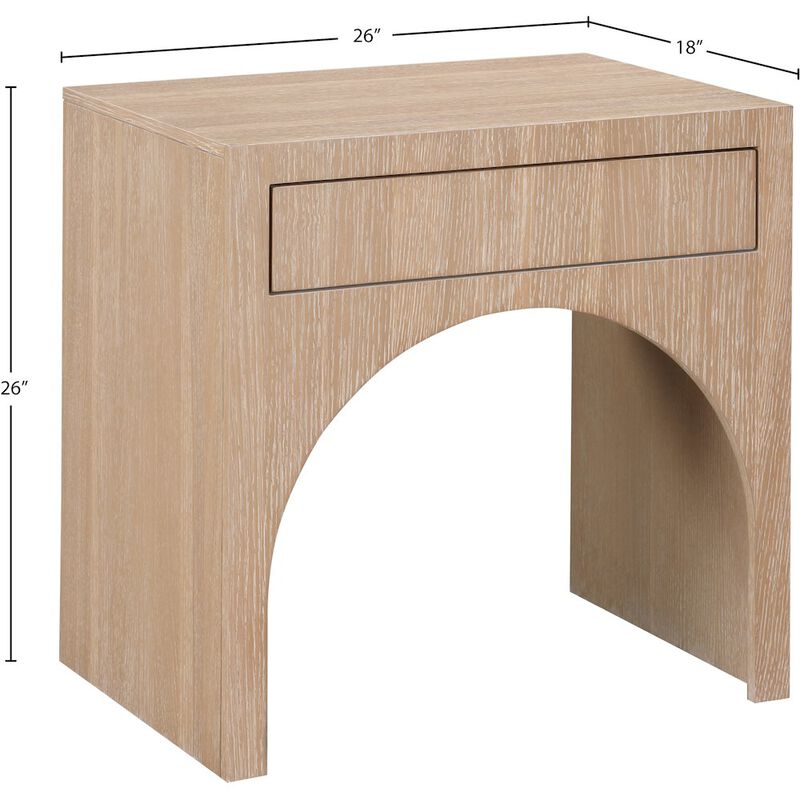 Meridian Furniture August Oak Night Stand