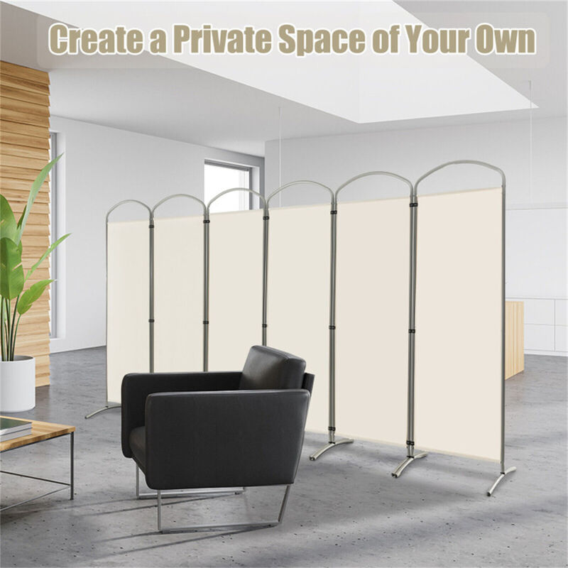 6-Panel Privacy Screen Foldable Room Divider for Flexible and Stylish Space Separation