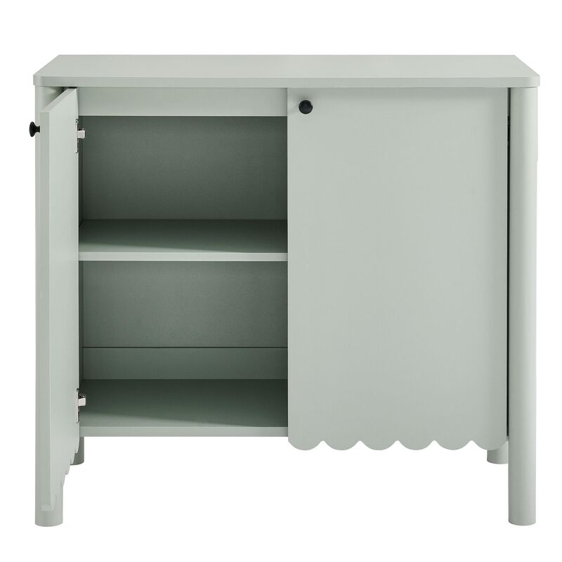 Modway Emmeline 2-Door Scalloped Sideboard in Light Gray image number 7