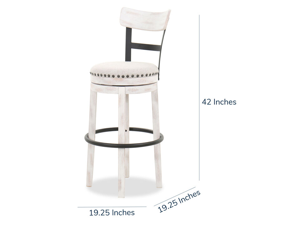 Valebeck Tall Upholstered Swivel Barstool