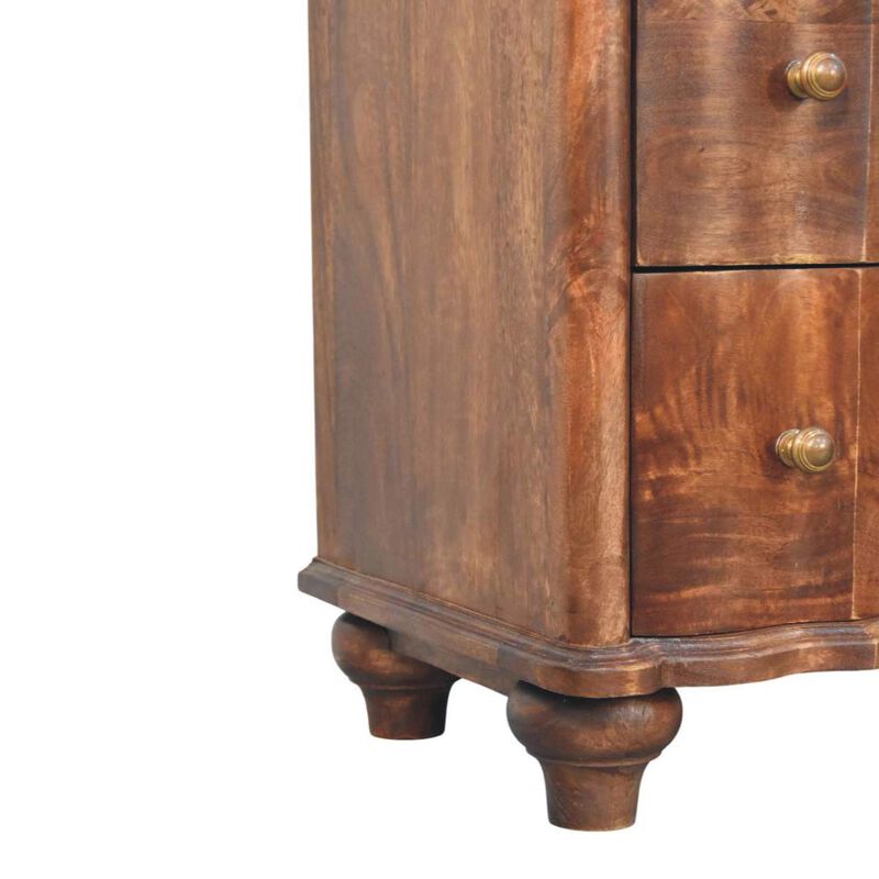 Artisan Furniture Solid Wood Camille Chest,Brown,3-Drawers image number 5