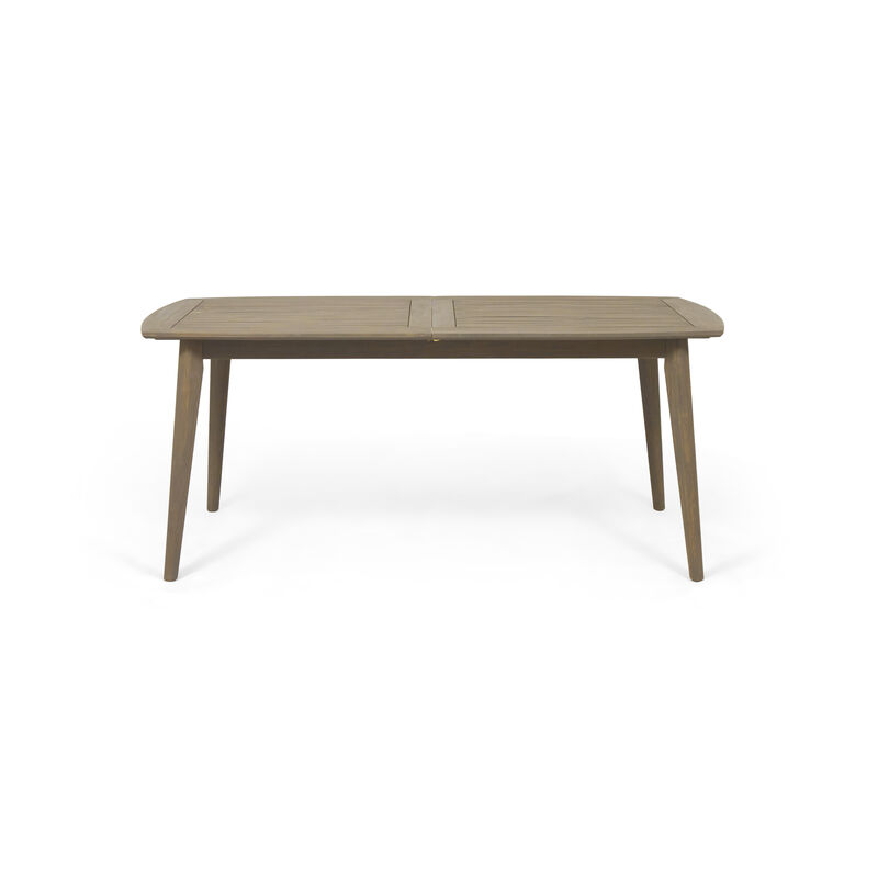 Sumona Outdoor Dining Table, Extendable, Brown Acacia Wood, 71-95 Inch image number 2