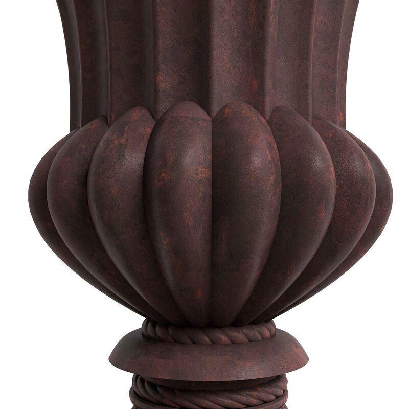 LeisureMod Lotus Series Fiberstone and MgO Clay Urn Planter