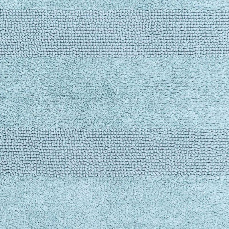 Splendid Striped Soft Plush Cotton Bath Rug 21" X 34" Aqua by Castle Hill London