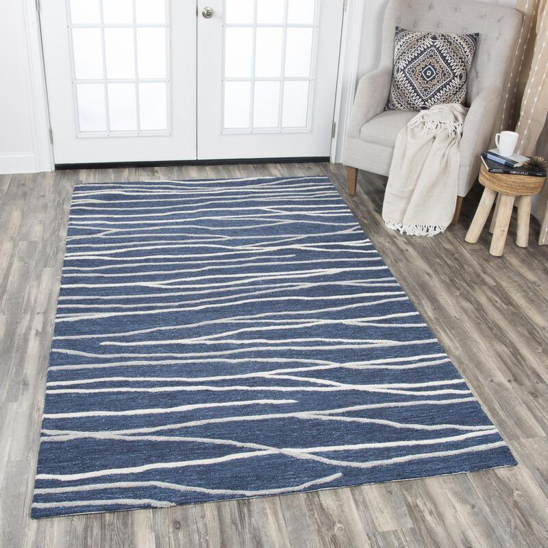 Hand Tufted Cut & Loop Pile Wool Rug, 8' x 10'