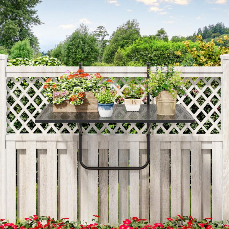 Hivvago Outdoor Folding Hanging Table with Metal Frame