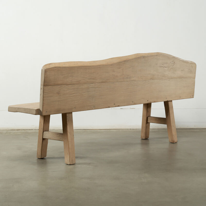 Vintage Elm Entryway Bench in Weathered Natural image number 5
