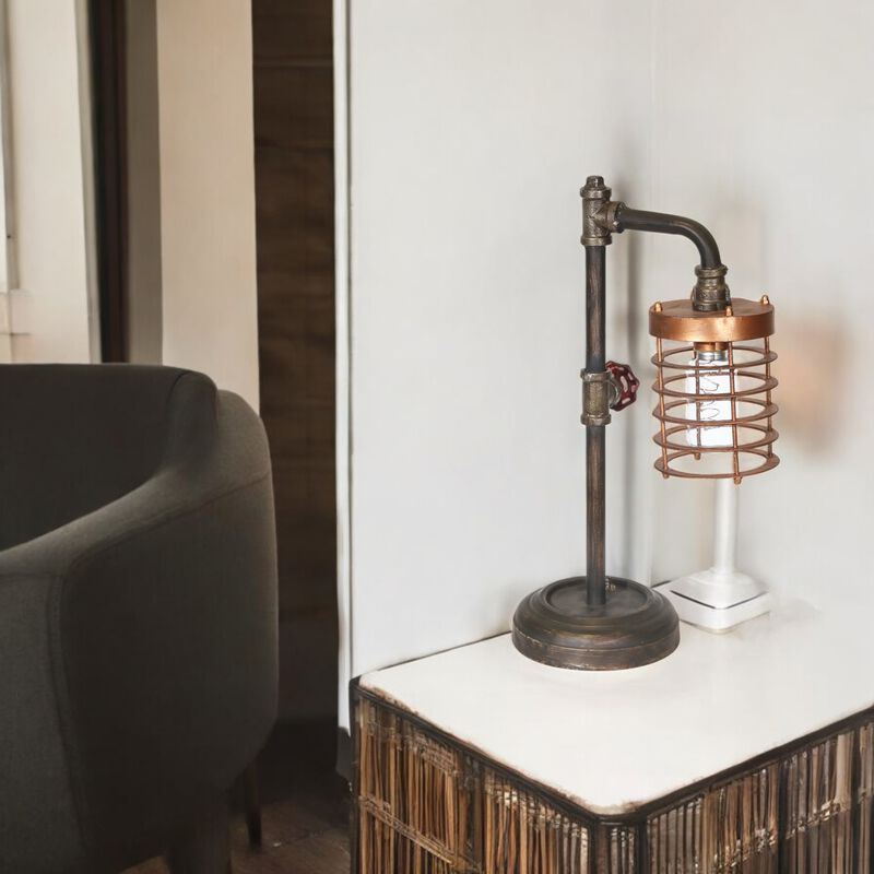 Metal Pipe Bo Rustic Lamp