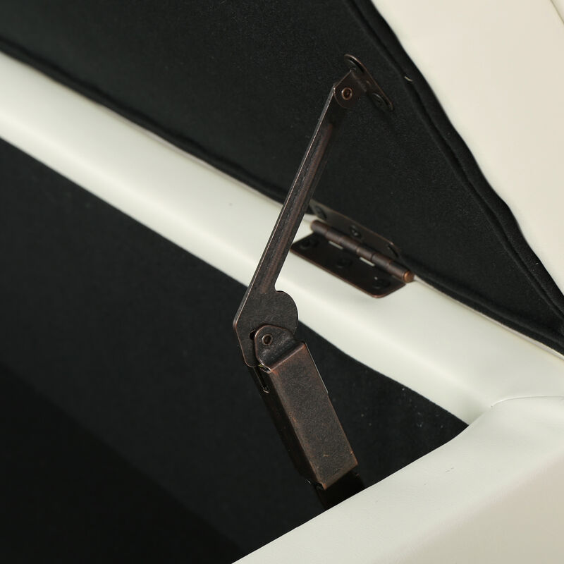 Merax PU Leather Storage Ottoman Bench