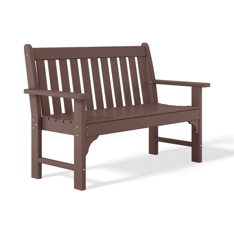 WestinTrends Outdoor 2-Person All-Weather HDPE Front Porch Garden Bench