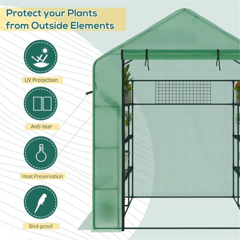Compact Walk-In Greenhouse for Indoor & Outdoor Gardening