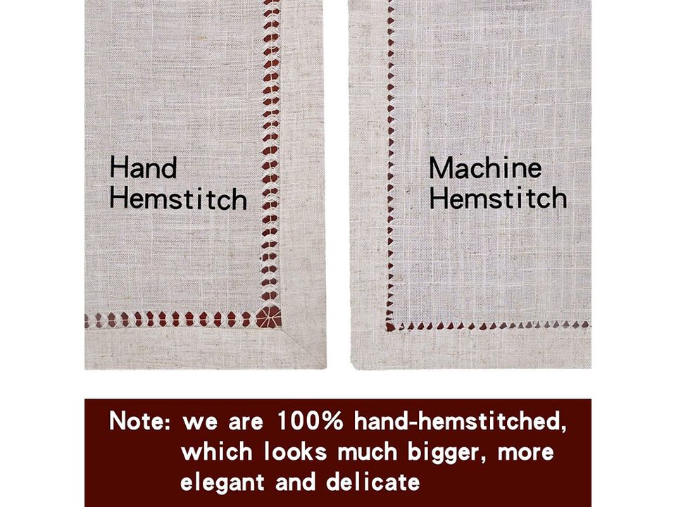 Decorative Handmade Hemstitch Gray Dining Table Placemats