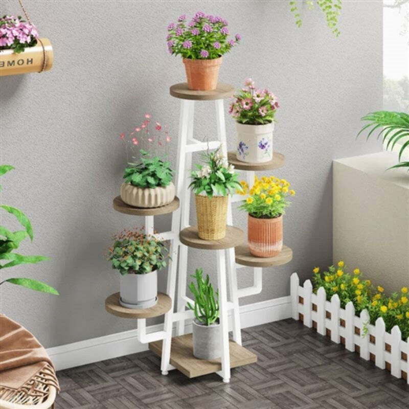 Modern Industrial Metal Frame 3-Tier Plant Stand &ndash; Perfect for Indoor Gardens