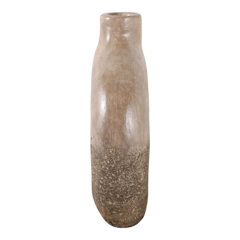 12x10" Open Cut-out Terracotta Vase, Ivory Multi image number 2