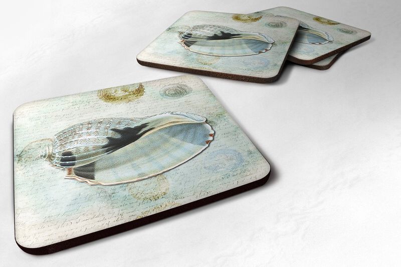 Caroline's Treasures SB3028FC Shells Foam Coasters (Set of 4), 3.5 H x 3.5 W, Multicolor image number 0