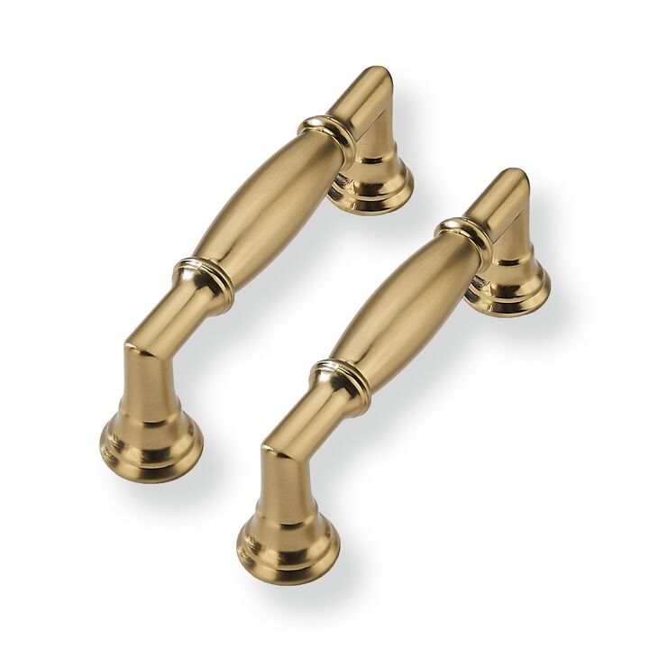 CABDM 2 Pack 3 Inch Hole Center Champagne Bronze Cabinet Pulls Heavy Duty Solid Antique Cabinet Pulls Kitchen Vintage Cabinet Ha